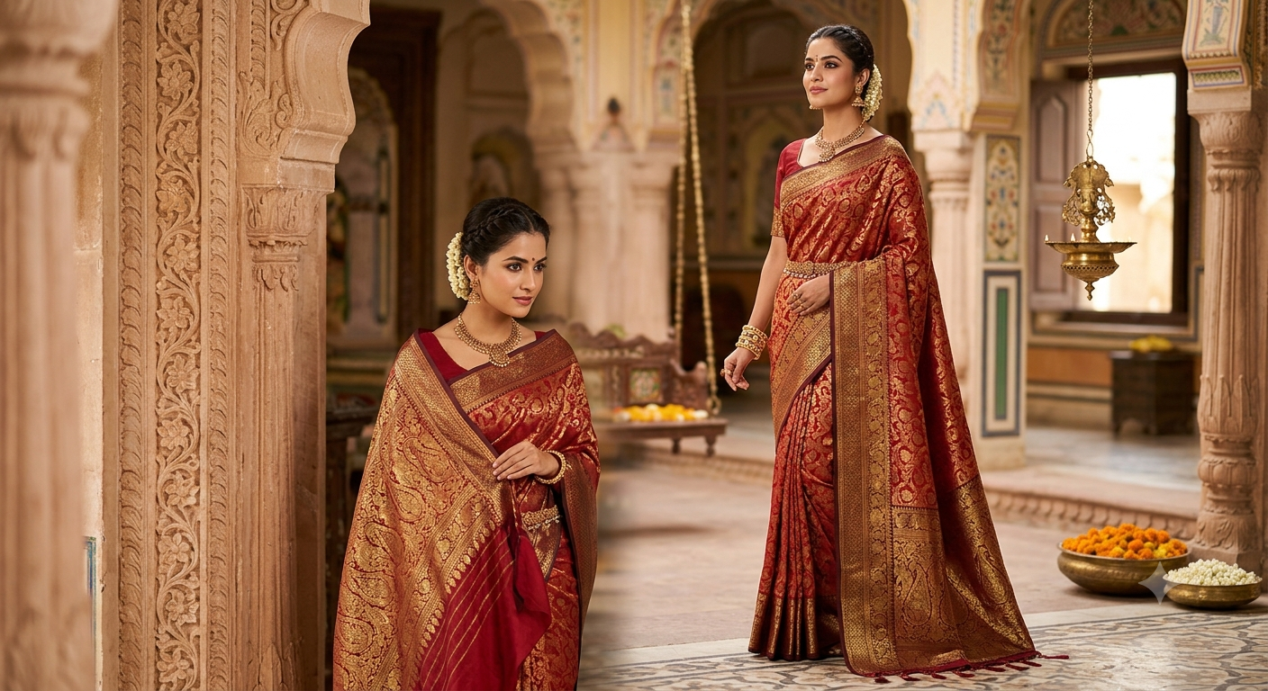 Handwoven Pure Kanjivaram Silk Saree